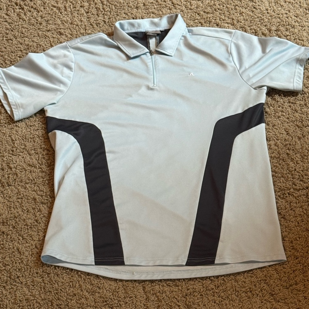 J Lindeberg Blue and Gray Polo Shirt XL